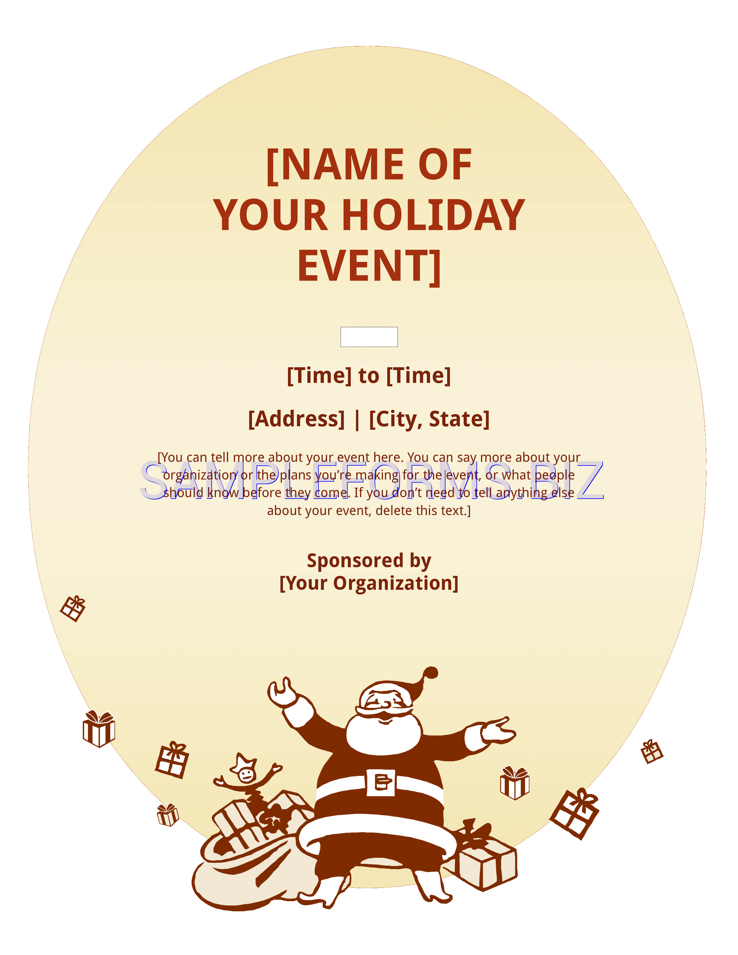 Preview free downloadable Christmas Event Flyer in PDF (page 1)